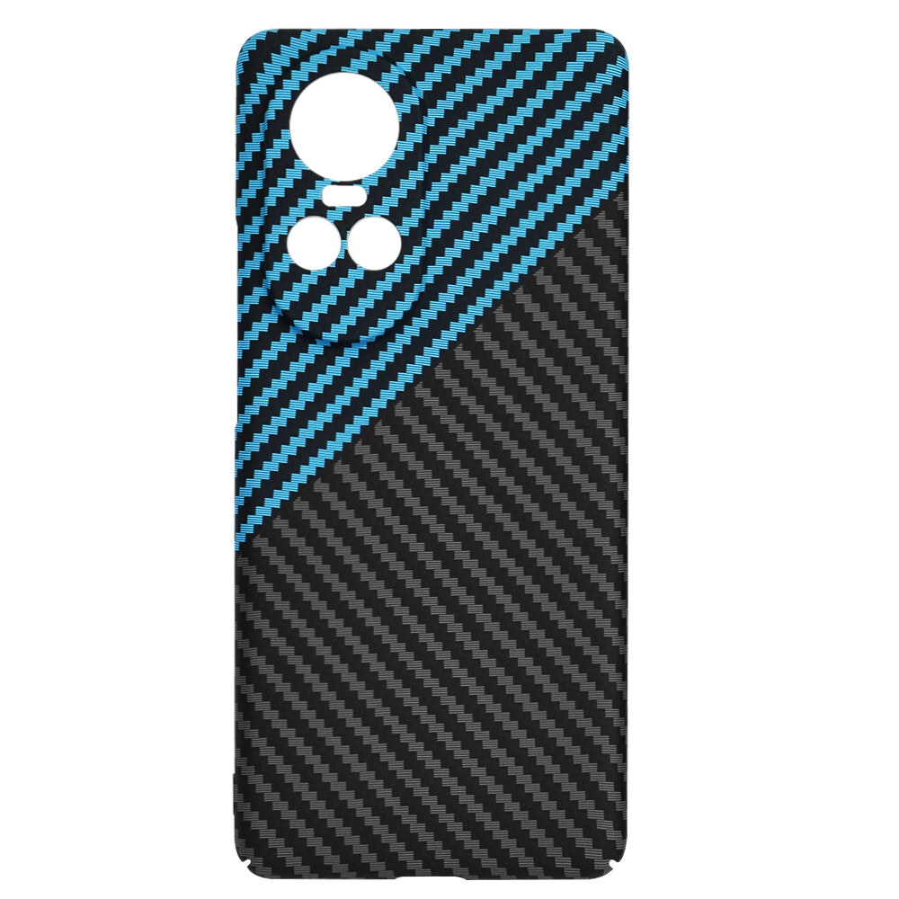 Husa pentru Oppo Reno10 / Reno10 Pro, Techsuit, Carbonite FiberShell, Neagra Bleu