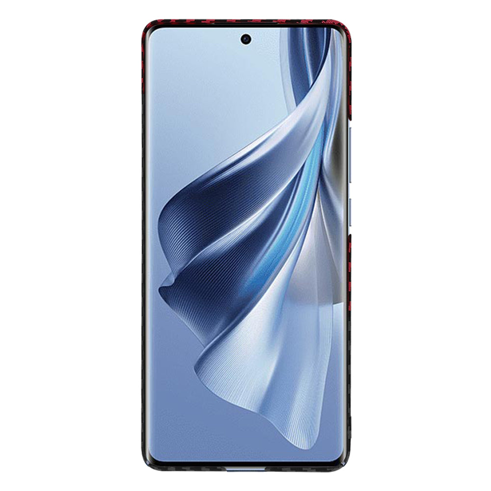 Husa pentru Oppo Reno10 / Reno10 Pro, Techsuit, Carbonite FiberShell, Neagra Rosie