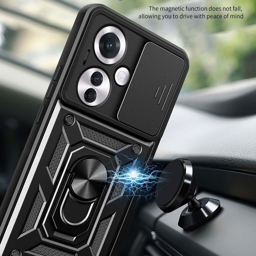 Husa pentru Oppo Reno11 F, Techsuit, CamShield, Neagra