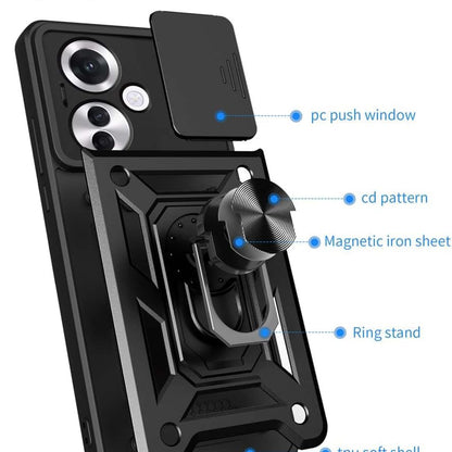 Husa pentru Oppo Reno11 F, Techsuit, CamShield, Neagra