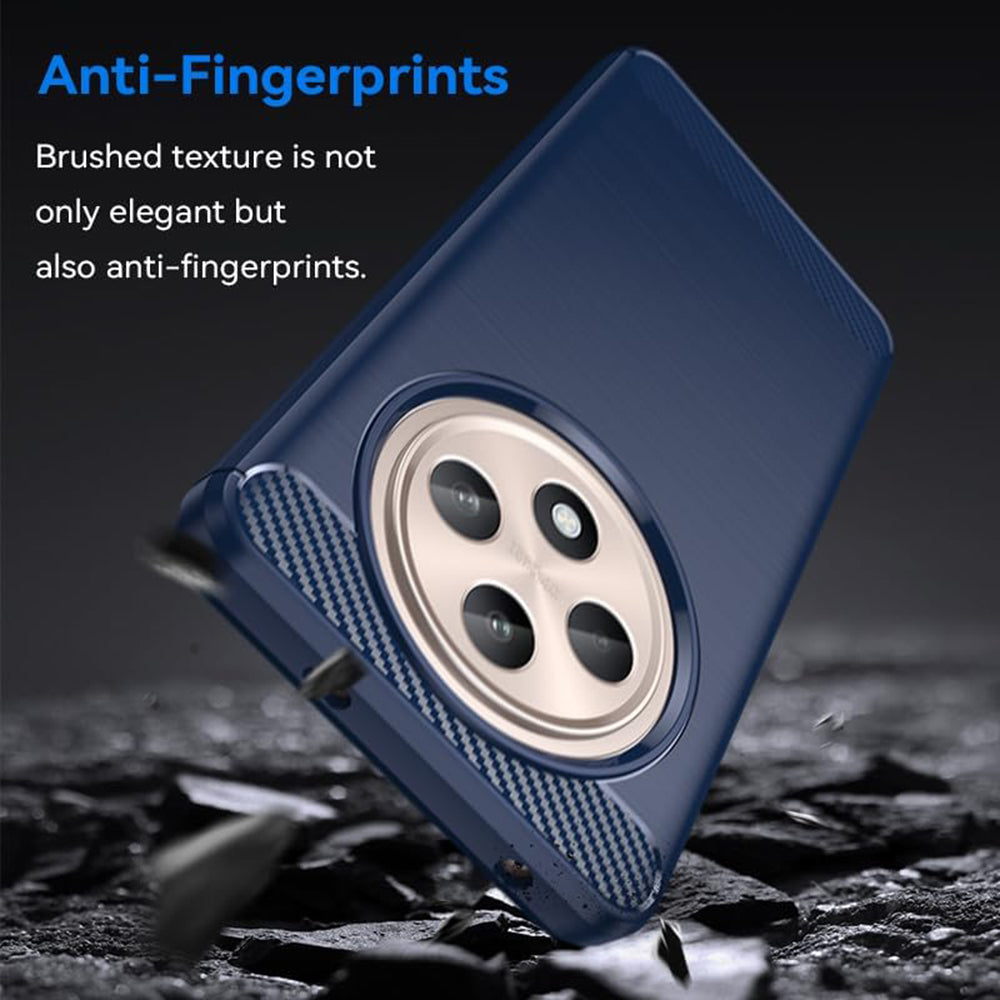 Husa pentru Oppo Reno12 FS 5G / Reno12 FS 4G / Reno12 F 4G / Reno12 F, Techsuit, Carbon, Albastra