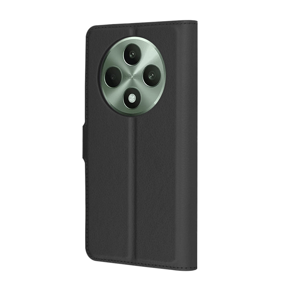 Husa pentru Oppo Reno12 FS 5G / Reno12 FS 4G / Reno12 F 4G / Reno12 F, Techsuit, Leather Folio, Neagra