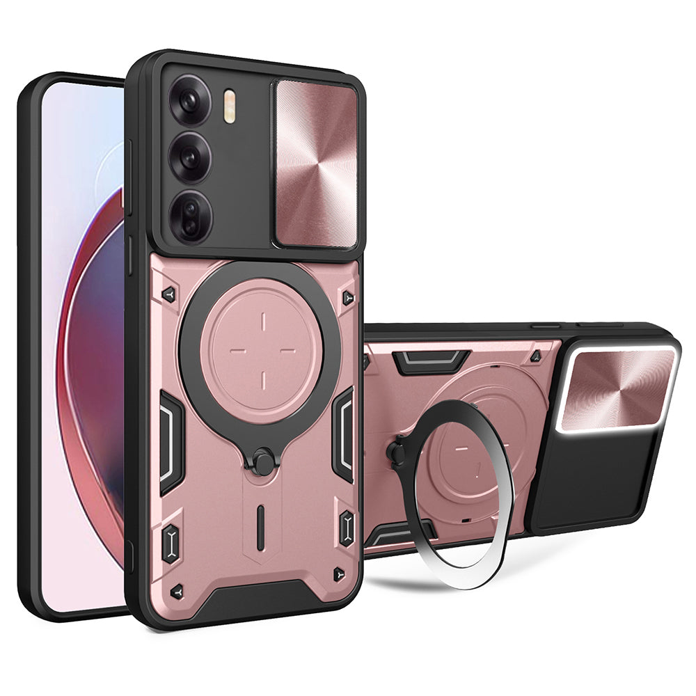 Husa pentru Oppo Reno12, Techsuit, CamGuard Pro, Roz Aurie