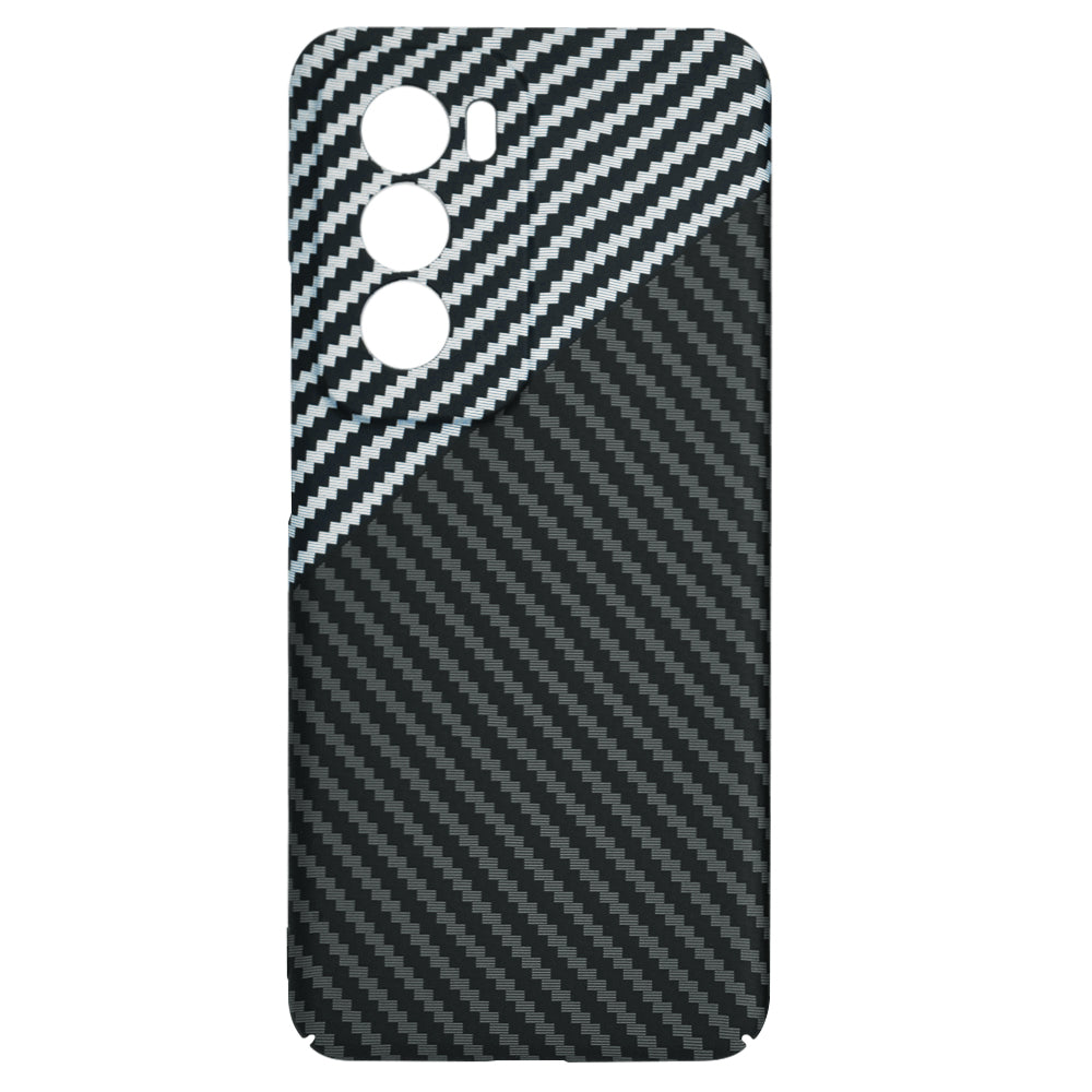 Husa pentru Oppo Reno12, Techsuit, Carbonite FiberShell, Neagra Gri
