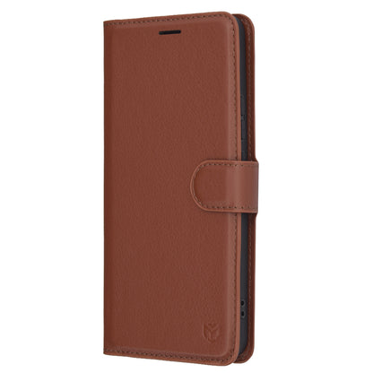 Husa pentru Oppo Reno13 FS 5G / Reno13 F 4G / Reno13 F, Techsuit, Leather Folio, Maro
