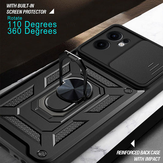 Husa pentru Oppo Reno13 FS 5G / Reno13 F 4G / Reno13 F, Techsuit, CamShield, Neagra