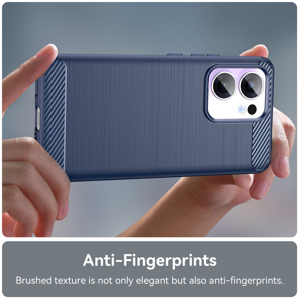 Husa pentru Oppo Reno13 FS 5G / Reno13 F 4G / Reno13 F, Techsuit, Carbon, Albastra