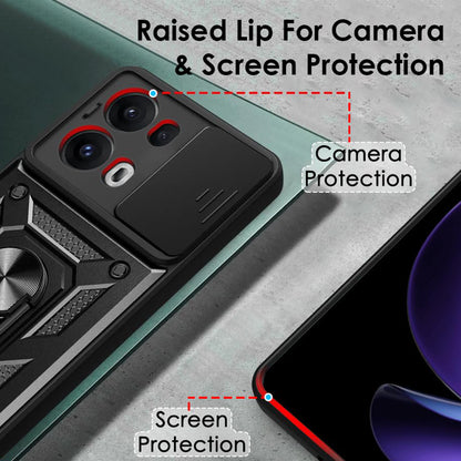 Husa pentru Oppo Reno13 Pro, Techsuit, CamShield, Neagra