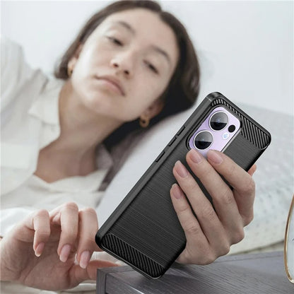 Husa pentru Oppo Reno13 Pro, Techsuit, Carbon, Neagra
