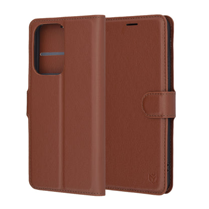 Husa pentru Oppo Reno13 Pro, Techsuit, Leather Folio, Maro