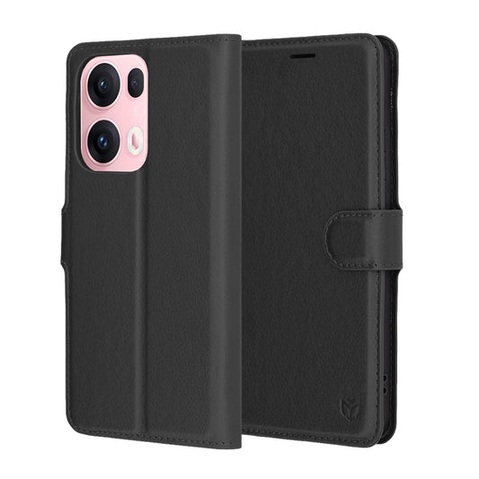 Husa pentru Oppo Reno13 Pro, Techsuit, Leather Folio, Neagra