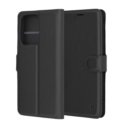 Husa pentru Oppo Reno13 Pro, Techsuit, Leather Folio, Neagra