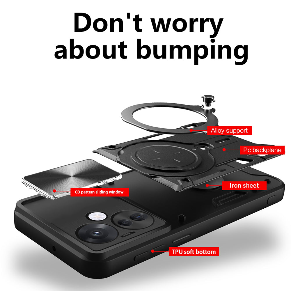 Husa pentru Oppo Reno13, Techsuit, CamGuard Pro, Rosie