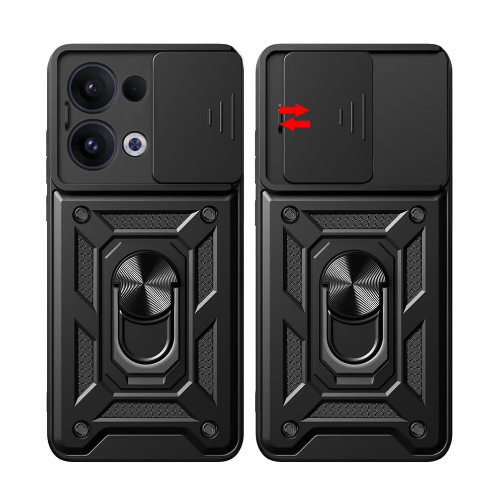 Husa pentru Oppo Reno13, Techsuit, CamShield, Neagra