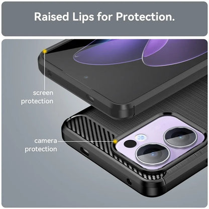 Husa pentru Oppo Reno13, Techsuit, Carbon, Neagra