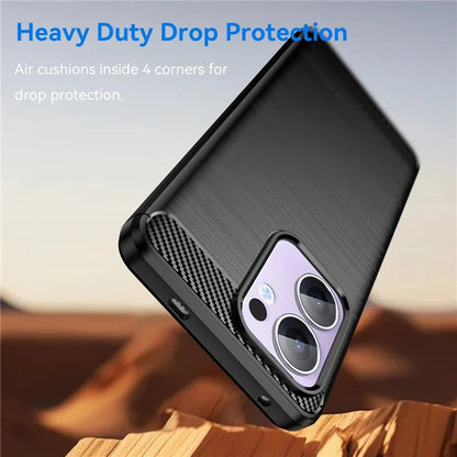 Husa pentru Oppo Reno13, Techsuit, Carbon, Neagra