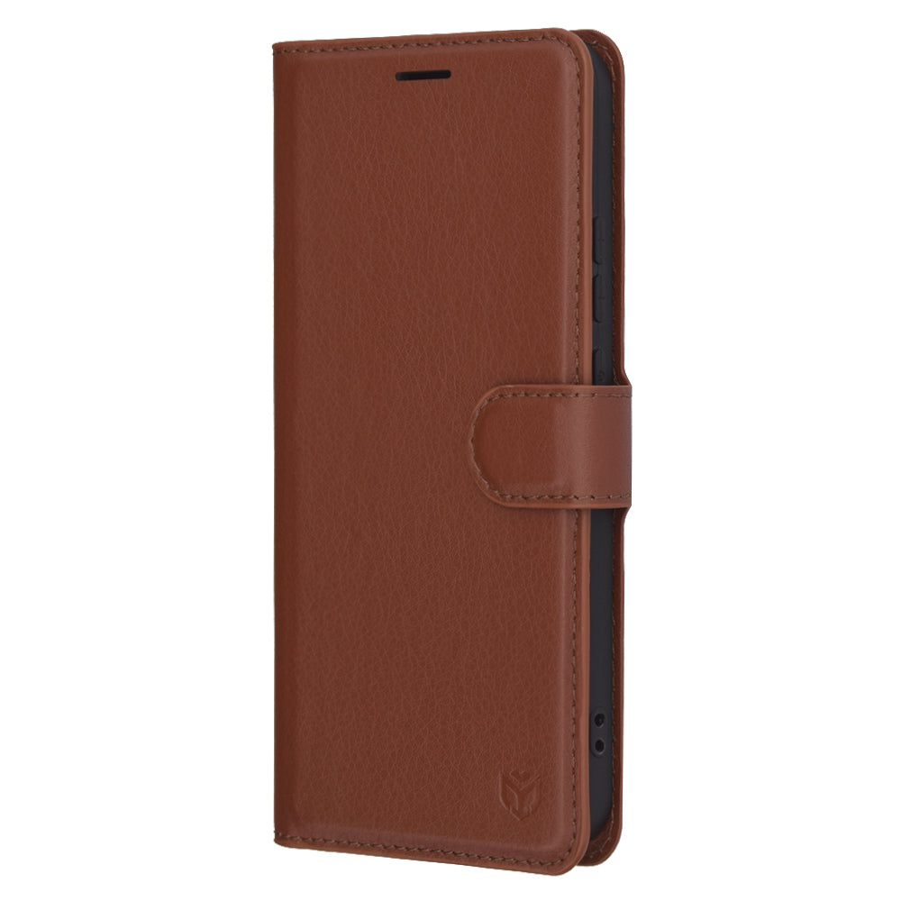 Husa pentru Oppo Reno13, Techsuit, Leather Folio, Maro