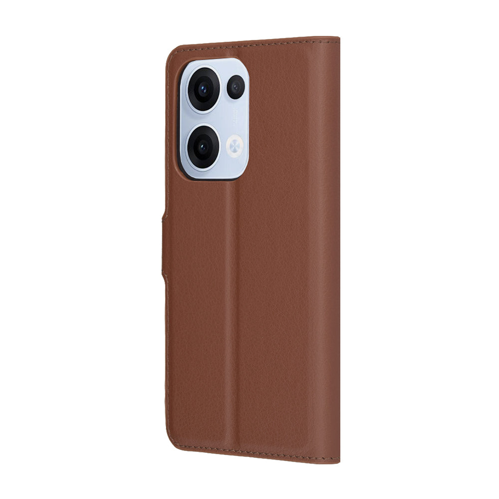 Husa pentru Oppo Reno13, Techsuit, Leather Folio, Maro