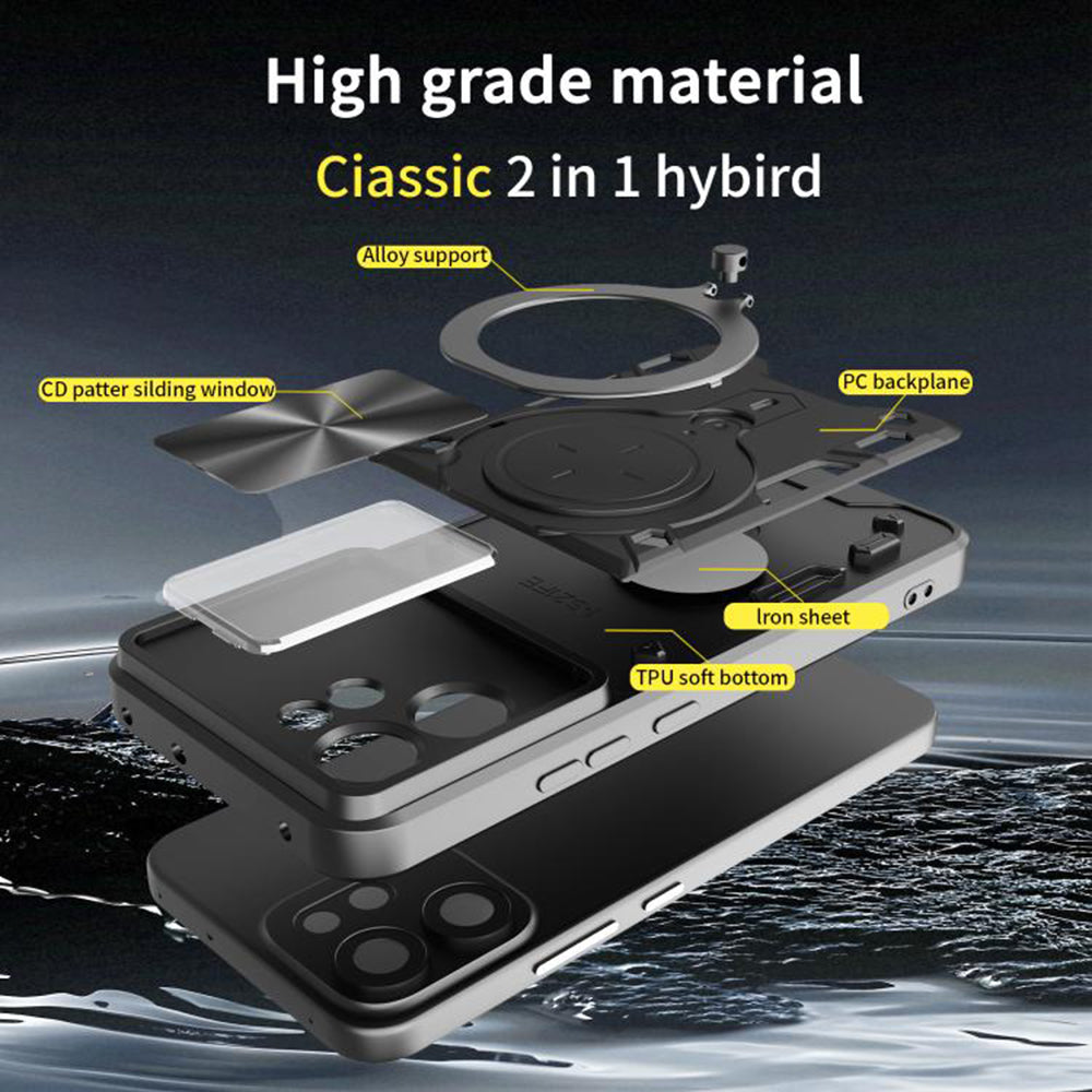 Husa pentru Oppo Reno14 FS 5G / Reno14 F, Techsuit, CamGuard Pro, Albastra