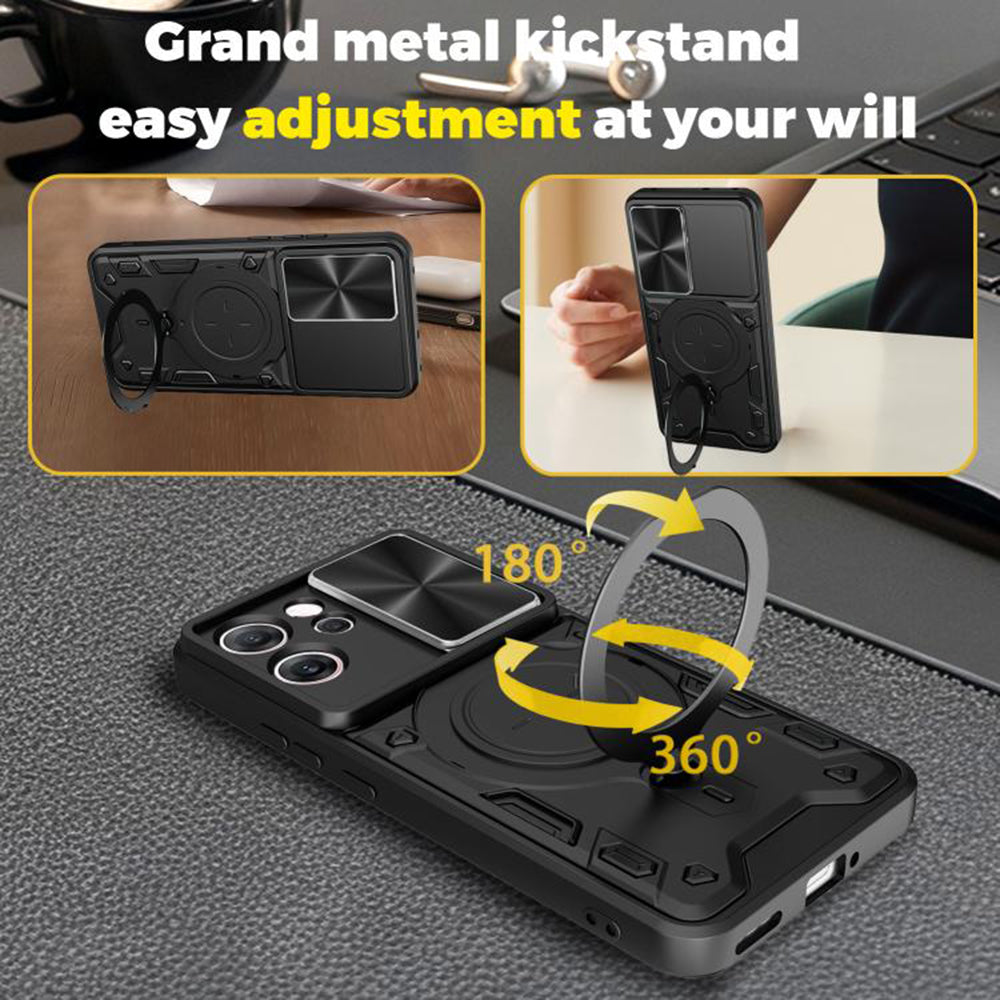 Husa pentru Oppo Reno14 FS 5G / Reno14 F, Techsuit, CamGuard Pro, Neagra