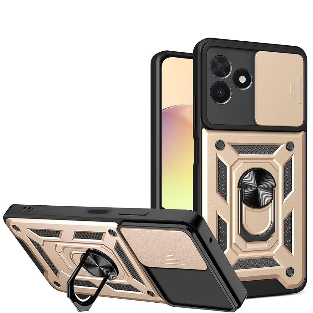 Husa pentru Oppo Reno14 FS 5G / Reno14 F, Techsuit, CamShield, Aurie