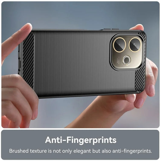 Husa pentru Oppo Reno14, Techsuit, Carbon, Neagra
