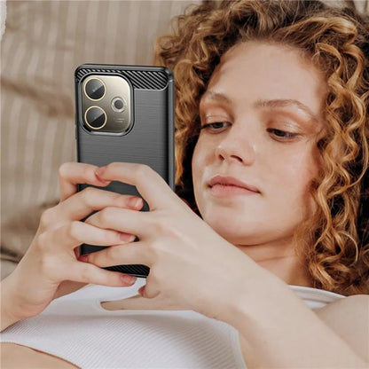 Husa pentru Oppo Reno14, Techsuit, Carbon, Neagra