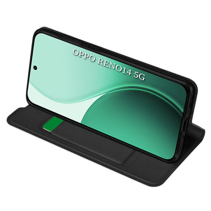 Husa pentru Oppo Reno14, Techsuit, Magskin Book, Neagra