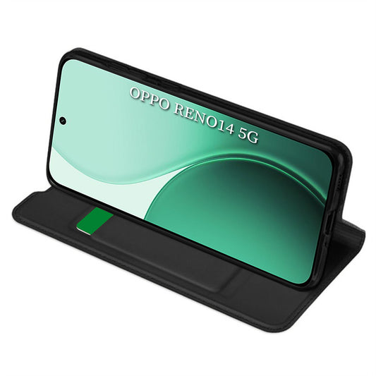 Husa pentru Oppo Reno14, Techsuit, Magskin Book, Neagra