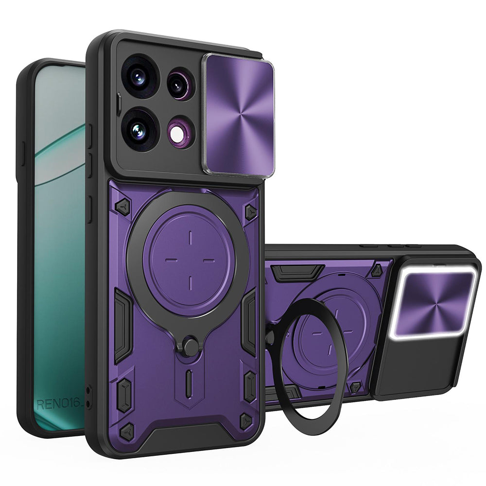 Husa pentru Oppo Reno16 F / Reno16 FS, Techsuit, CamGuard Pro, Mov