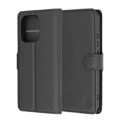 Husa pentru Oppo Reno16 F / Reno16 FS, Techsuit, Leather Folio, Neagra