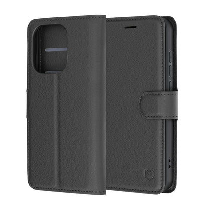 Husa pentru Oppo Reno16 Pro, Techsuit, Leather Folio, Neagra