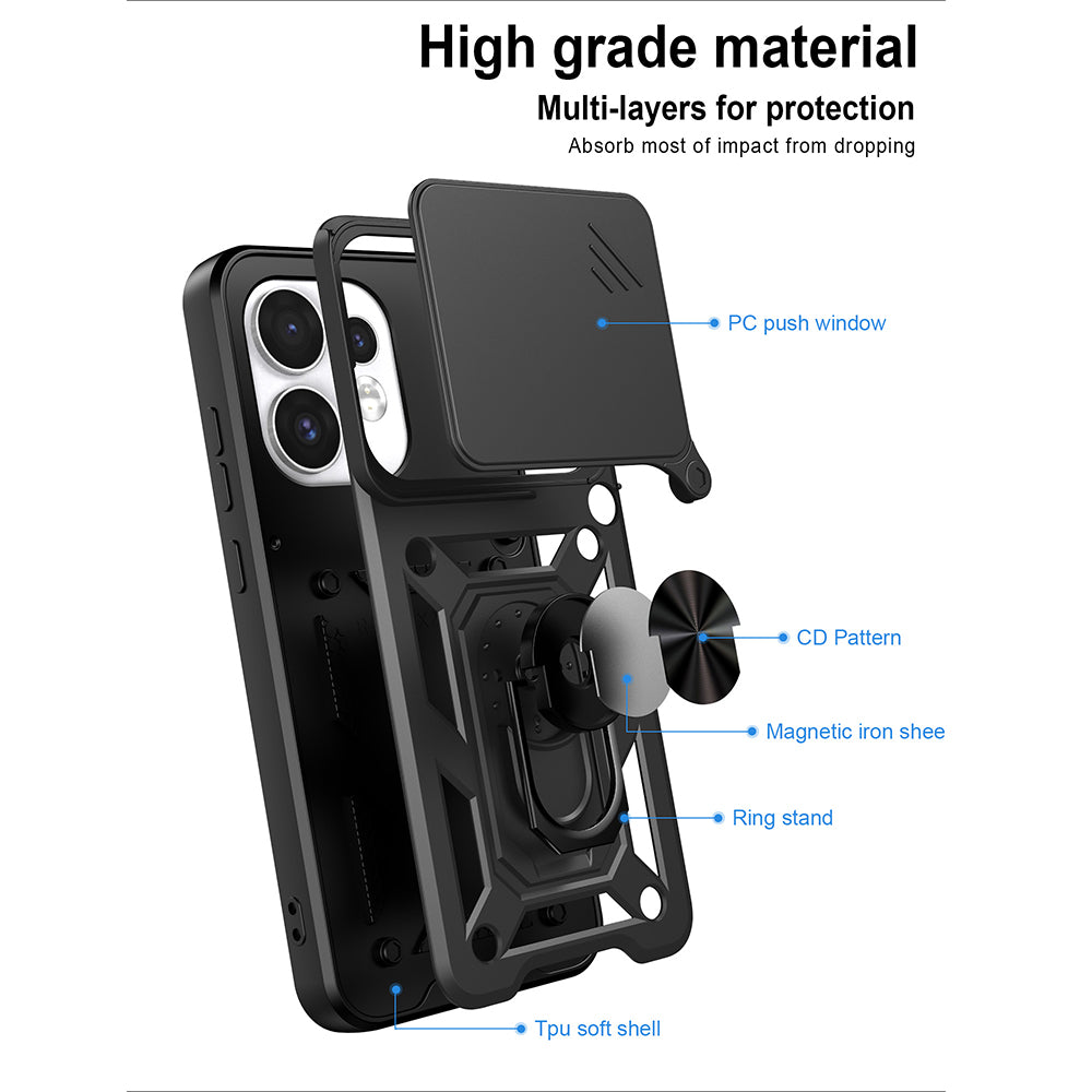 Husa pentru Oppo Reno16 / Reno16 Pro, Techsuit, CamShield, Roz Aurie