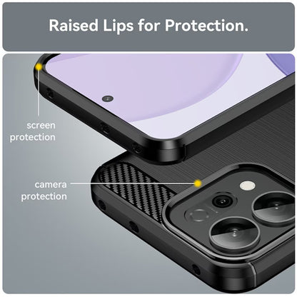 Husa pentru Oppo Reno16 / Reno16 Pro, Techsuit, Carbon, Albastra