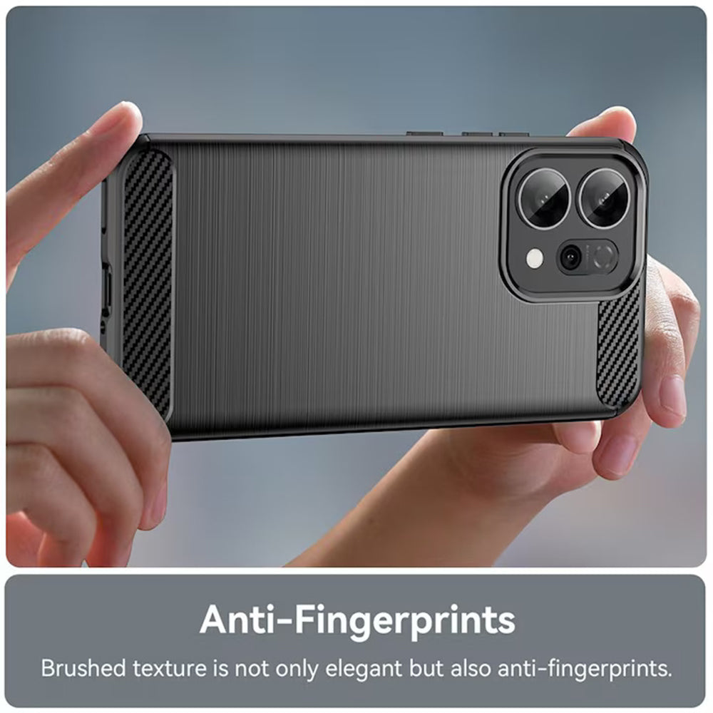 Husa pentru Oppo Reno16 / Reno16 Pro, Techsuit, Carbon, Albastra