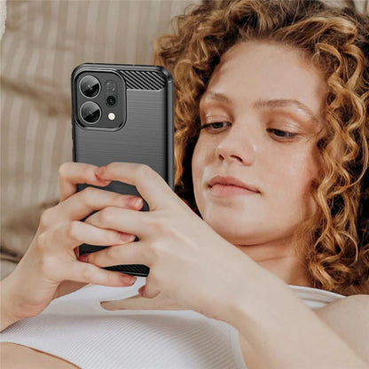 Husa pentru Oppo Reno16 / Reno16 Pro, Techsuit, Carbon, Neagra