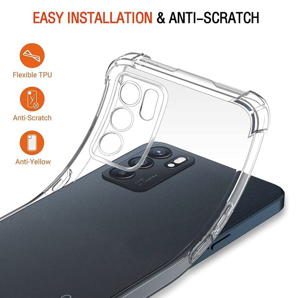 Husa pentru Oppo Reno6 5G, Techsuit, Shockproof Clear, Transparenta