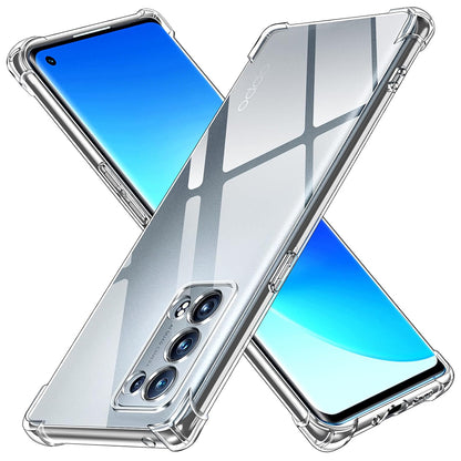 Husa pentru Oppo Reno6 Pro 5G (Snapdragon), Techsuit, Shockproof Clear, Transparenta
