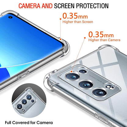 Husa pentru Oppo Reno6 Pro 5G (Snapdragon), Techsuit, Shockproof Clear, Transparenta