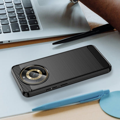 Husa pentru Realme 11 4G, Techsuit, Carbon, Neagra