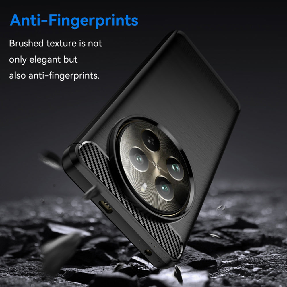 Husa pentru Realme 12 Pro / 12 Pro+, Techsuit, Carbon, Neagra