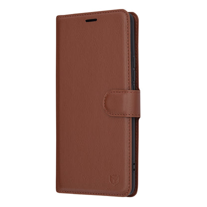 Husa pentru Realme 12 Pro / 12 Pro+, Techsuit, Leather Folio, Maro
