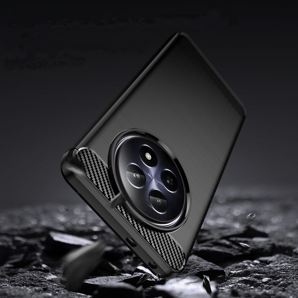 Husa pentru Realme 12, Techsuit, Carbon, Albastra