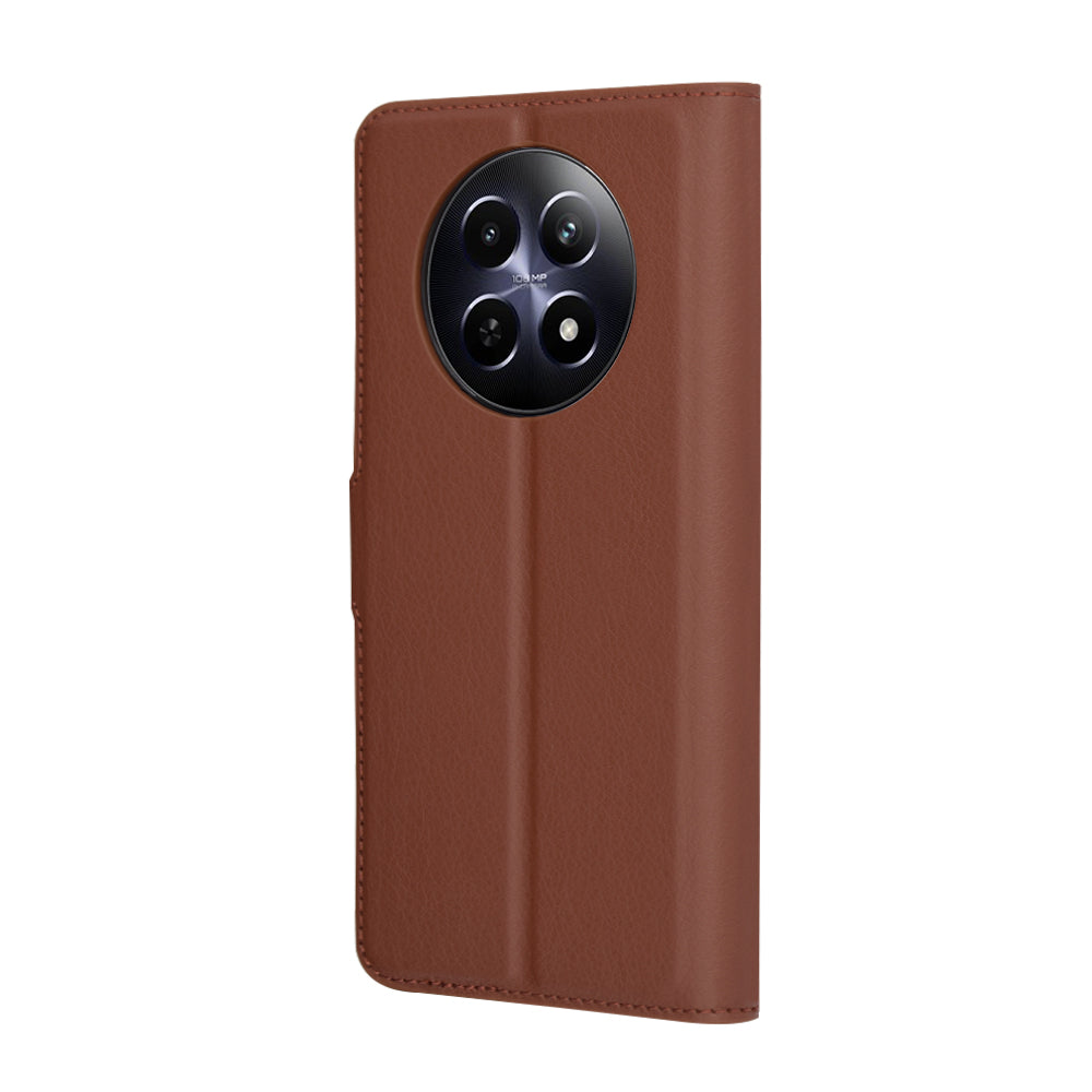 Husa pentru Realme 12x / 12, Techsuit, Leather Folio, Maro