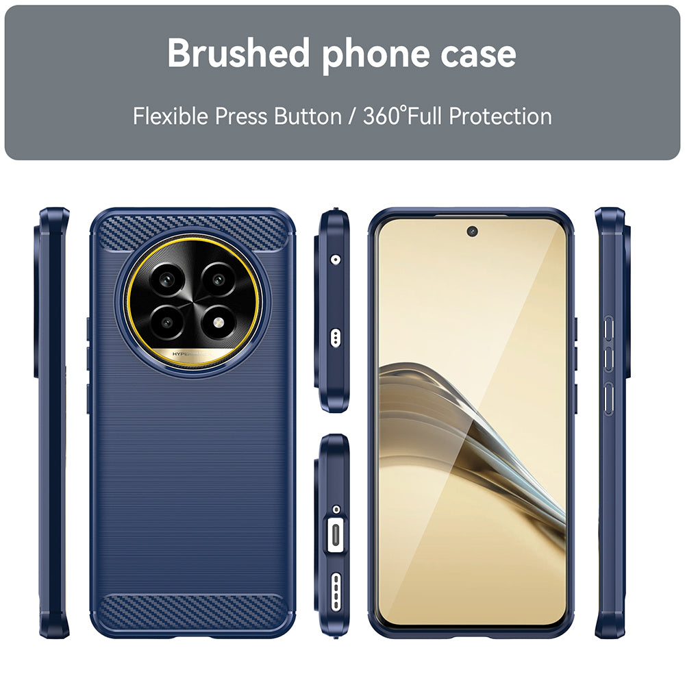 Husa pentru Realme 13 Pro / 13 Pro+, Techsuit, Carbon, Albastra