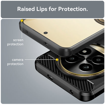 Husa pentru Realme 13 Pro / 13 Pro+, Techsuit, Carbon, Neagra