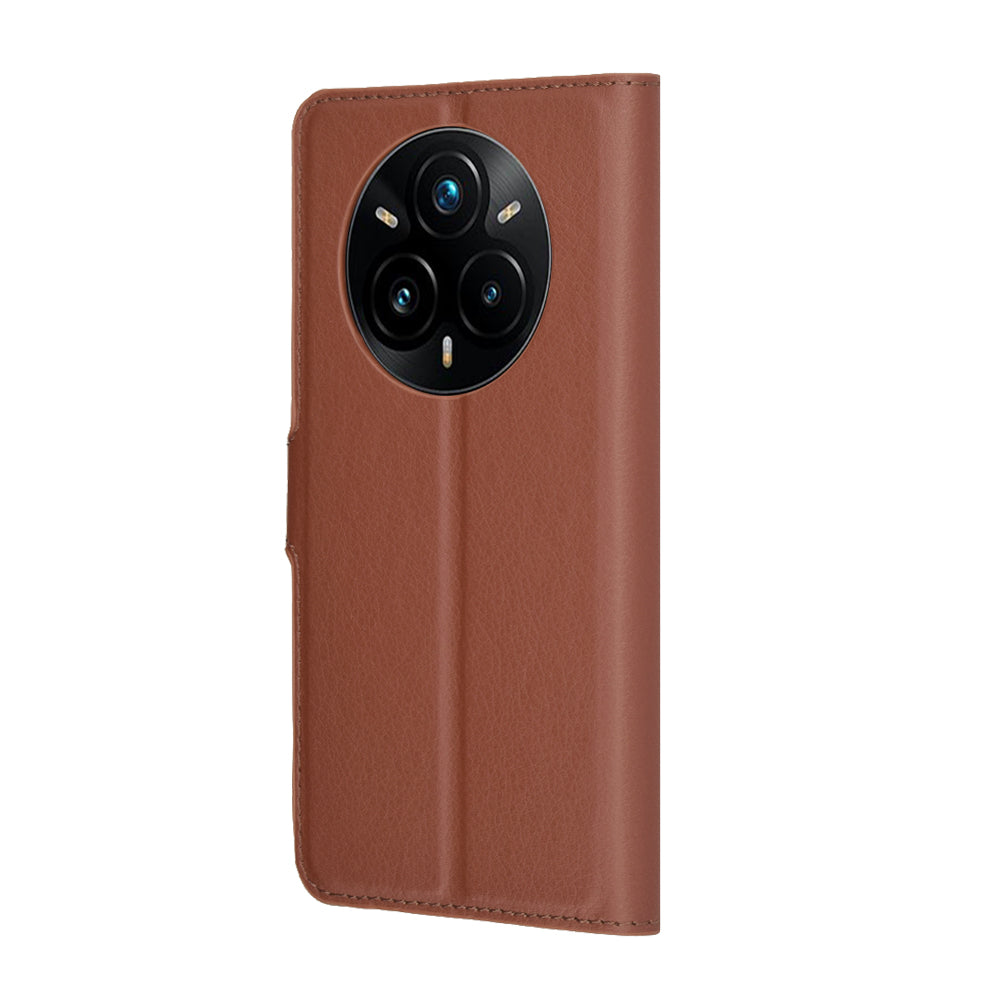 Husa pentru Realme 14 Pro+, Techsuit, Leather Folio, Maro