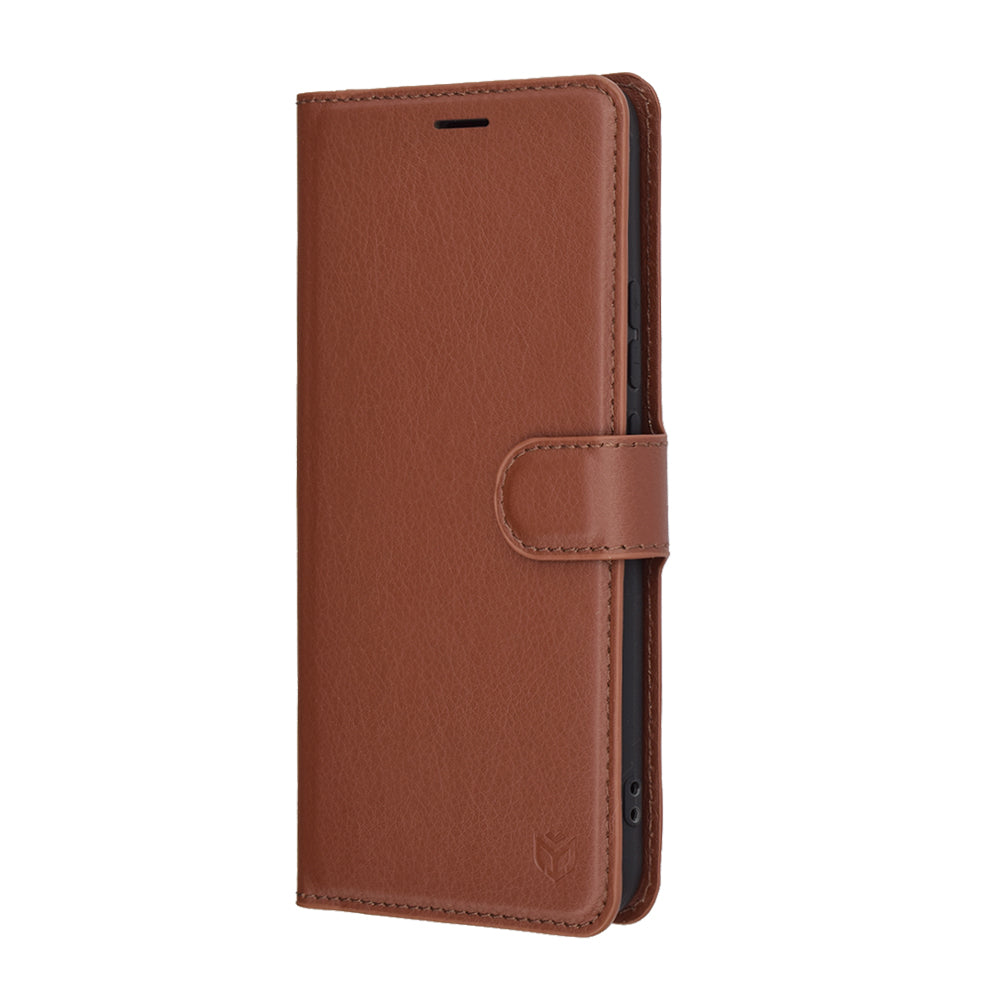 Husa pentru Realme 14 Pro+, Techsuit, Leather Folio, Maro