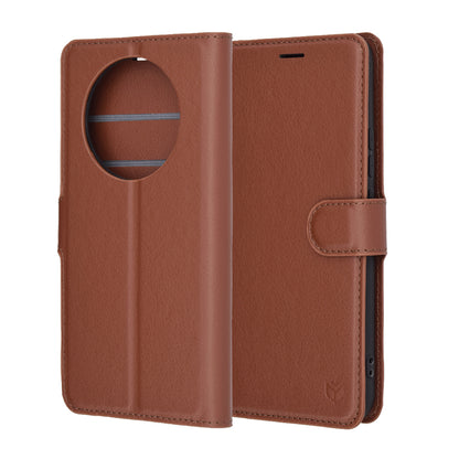 Husa pentru Realme 14 Pro+, Techsuit, Leather Folio, Maro
