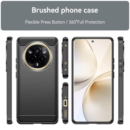 Husa pentru Realme 14 Pro, Techsuit, Carbon, Neagra